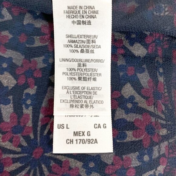 NWT JUICY COUTURE Mixed pattern silk peasant dress - Picture 9 of 9